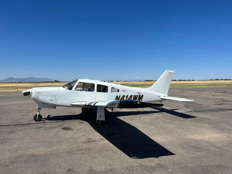 The Arrow on the ramp with desert mountains in the distance